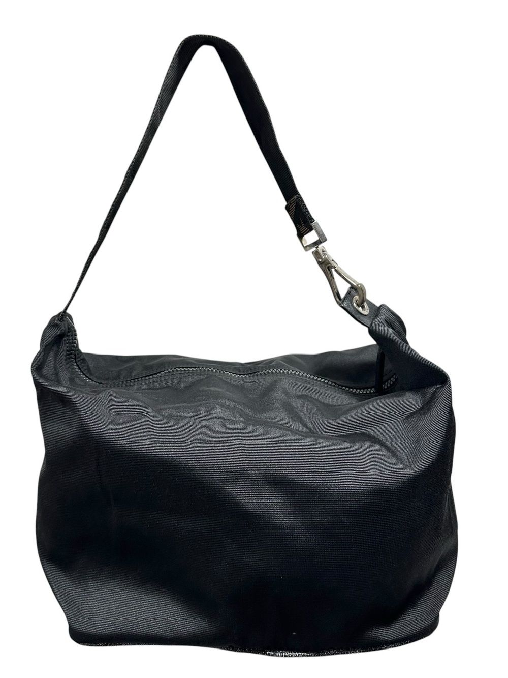 FENDI Roma Black & Tan Nylon Medium Hobo Shoulder Bag with Pochette - Picture 2 of 16
